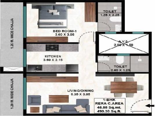 1 BHK Flat In Shreeji Green Origin For Sale  In Mulund West