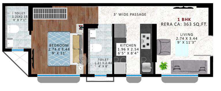 1 BHK Flat In Agrawals Phoenix For Sale  In Bandra