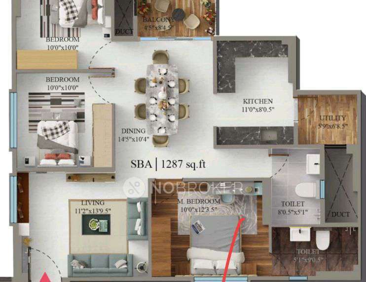 3 BHK Flat In Trifecta Retto for Rent  In Sarjapur Road