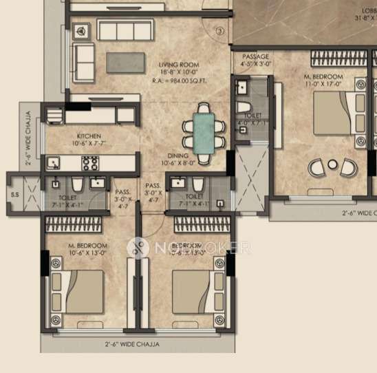 3 BHK Flat In Kamla Prasanna Jeevan  For Sale  In Borivali West