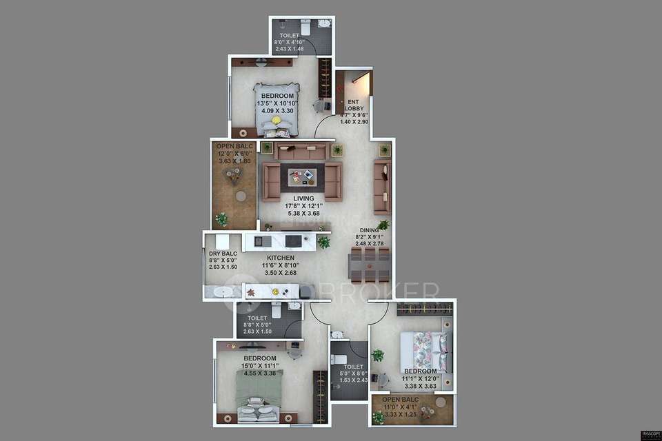 3 BHK Flat In Premanand Chs For Sale  In Rajendra Nagar