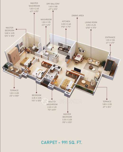 3 BHK Flat In Vighnaharta Life Canvas For Sale  In Mamurdi