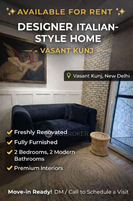 2 BHK Flat for Rent  In Vasant Kunj