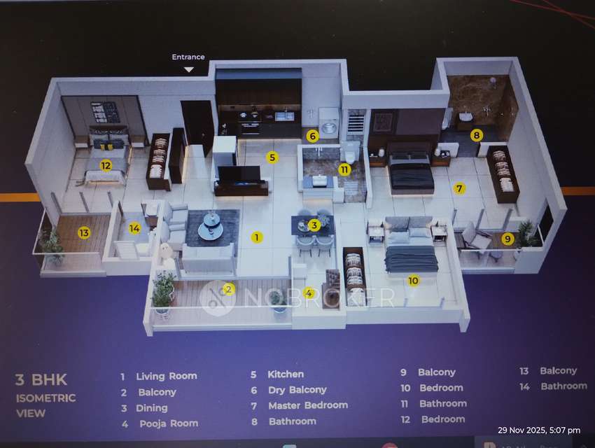 3 BHK Flat In Ar Atlas for Rent  In Wakad