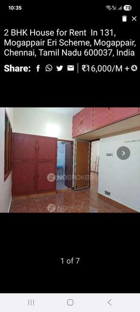 2 BHK Flat In Standalone for Rent  In Mogappair Eri Scheme
