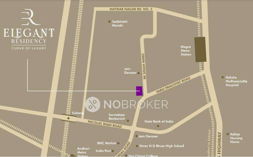 4 BHK Flat In Elegant Residency For Sale  In 4vg2+5jc, Mogra Pada, Natwar Nagar, Andheri East, Mumbai, Maharashtra 400069