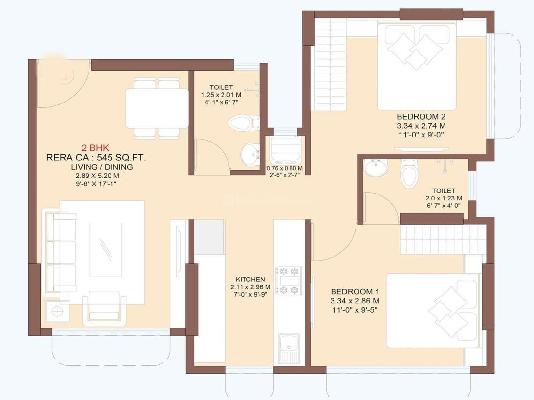 2 BHK Flat In Geetnarayan Om Gn Willows For Sale  In Vikhroli