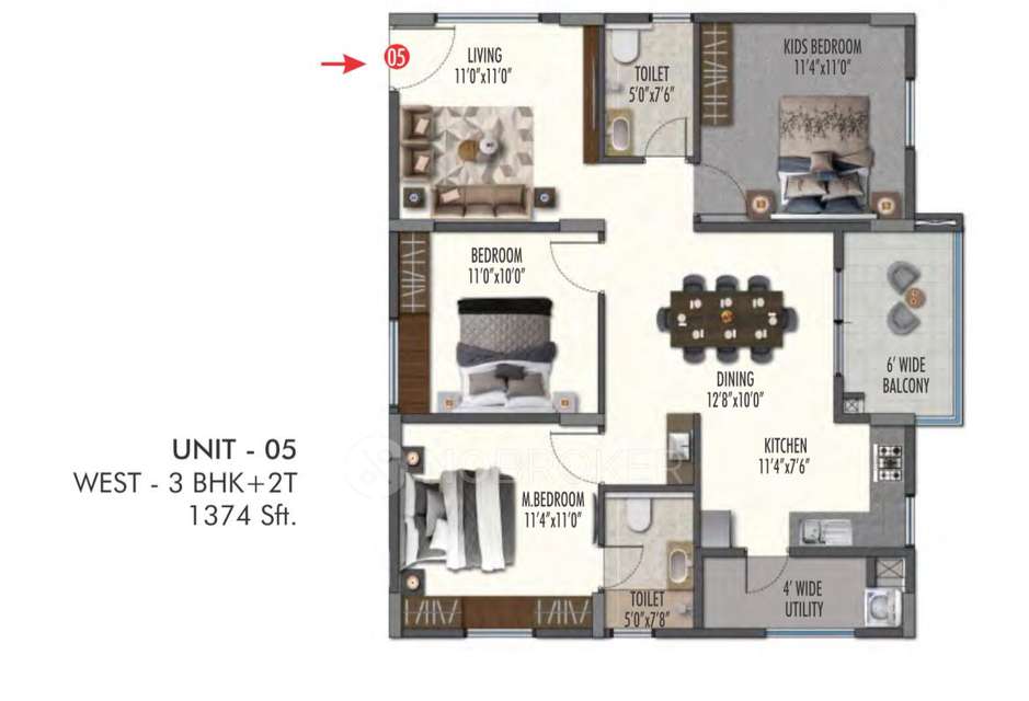 3 BHK Flat In Ark Oak Tree For Sale  In Whitefield