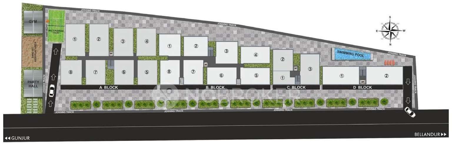 3 BHK Flat In Adithi Bliss For Sale  In Gunjur Palya