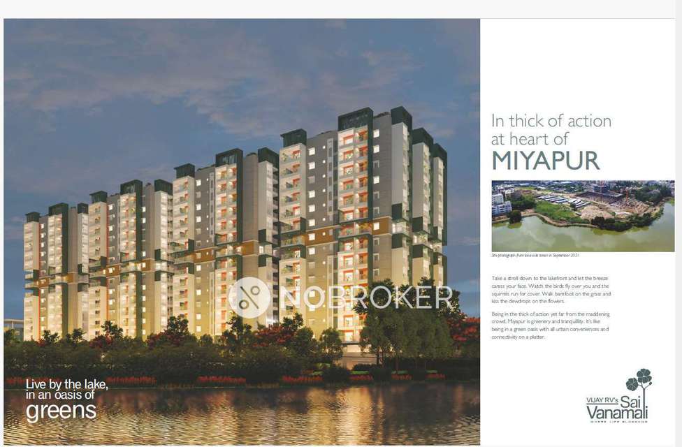 2 BHK Flat In Vijay And Rvs Sai Vanamali for Rent  In 1-59120, Balaji Nagar, Hyderabad, Miyapur, Telangana 500049, India