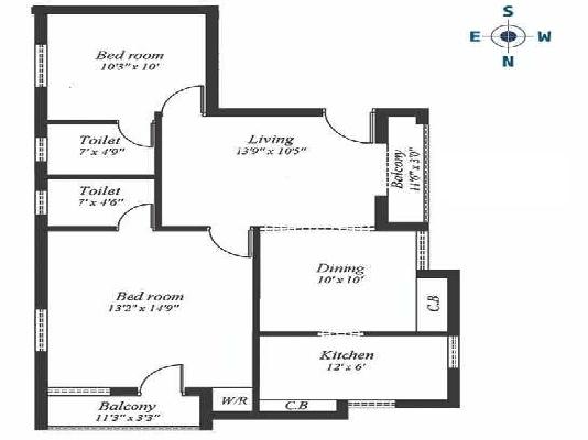 2 BHK Flat In Rams Green Inns For Sale  In Besant Nagar