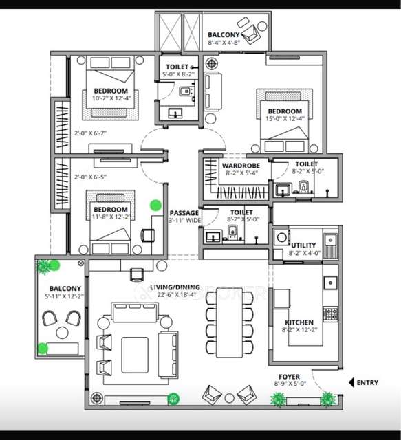 3 BHK Flat In Assetz Marq For Sale  In Whitefield