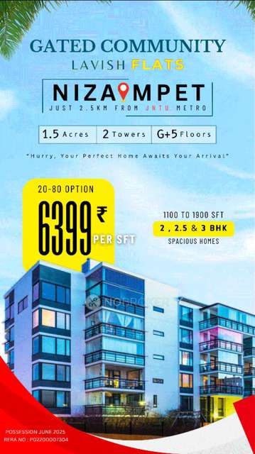 2 BHK Flat In Two Nad Three Bhk Flats For Sale At Kukatpally For Sale  In Kukatpally