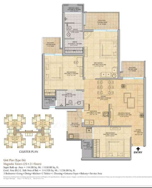 3 BHK Flat In Gaur Saundaryam, Techzone 4 For Sale  In Techzone 4