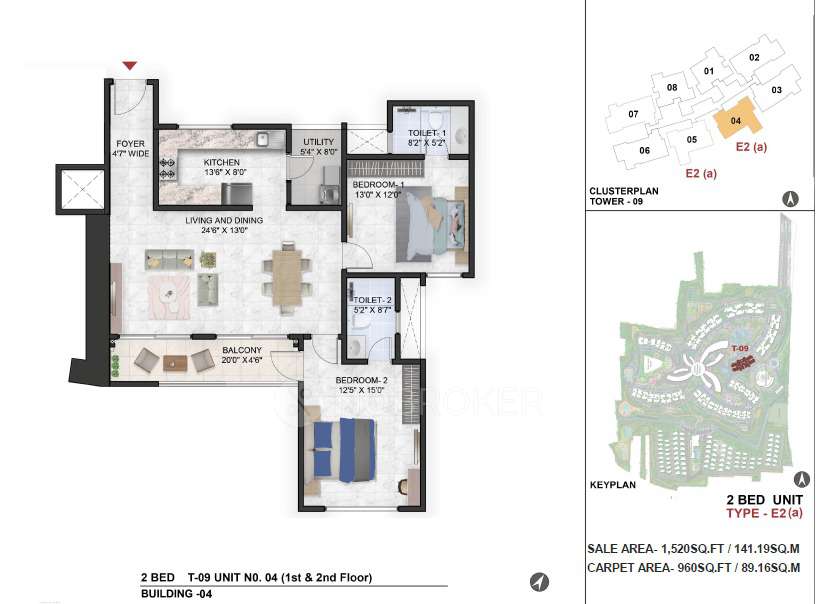 2 BHK Flat In Prestige Park Grove, Seegahalli For Sale  In Seegahalli