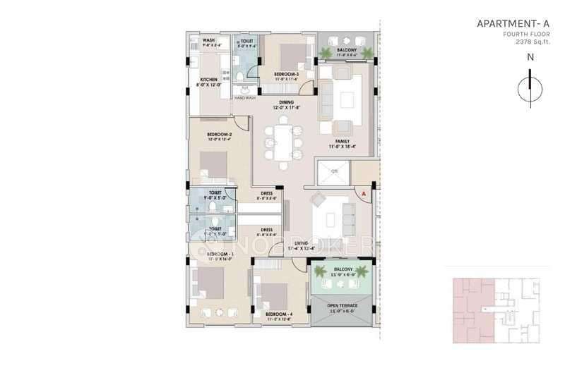 4 BHK Flat In Interspace Tulsi For Sale  In Thiruvanmiyur