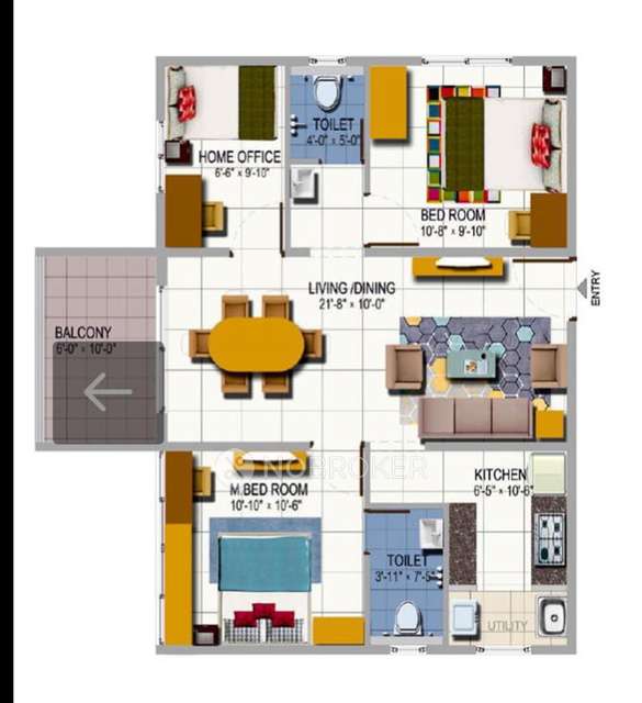 3 BHK Flat In Urbanrise On Cloud 33 For Sale  In Bachupally