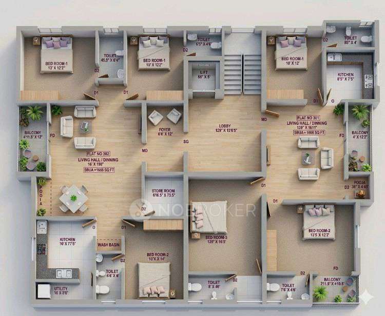 2 BHK Flat In Tirumala Enclave For Sale  In 110245, Vellalar St, Gangai Amman Colony, Kodambakkam, Chennai, Tamil Nadu 600024, India