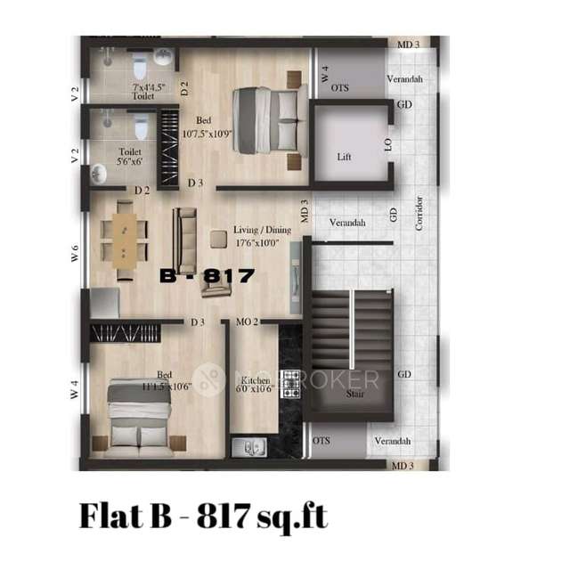 2 BHK Flat In Amace Hridhi for Rent  In Madipakkam