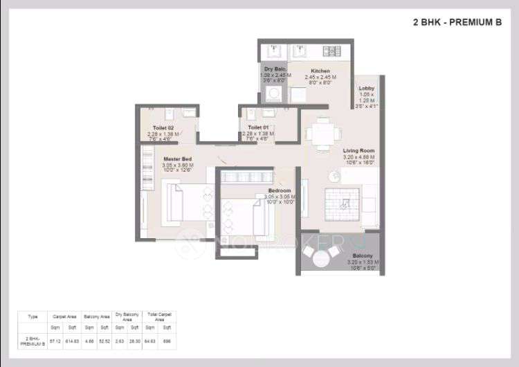 2 BHK Flat In Kohinoor Kaleido For Sale  In Kharadi