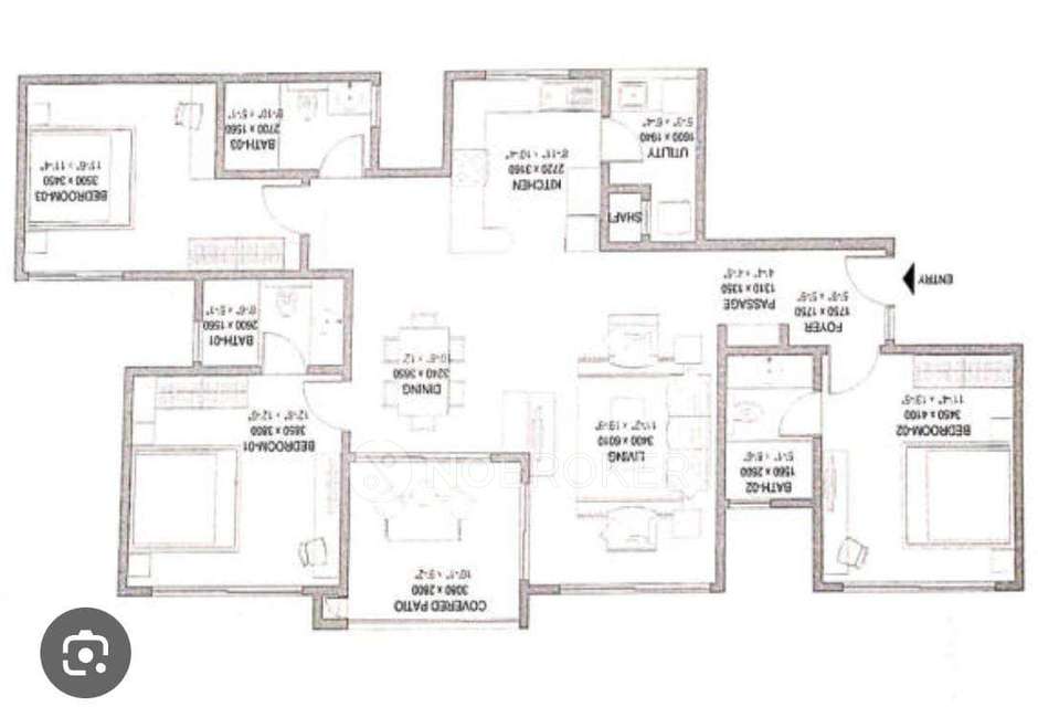 3 BHK Flat In Sobha Windsor for Rent  In Nagondanahalli