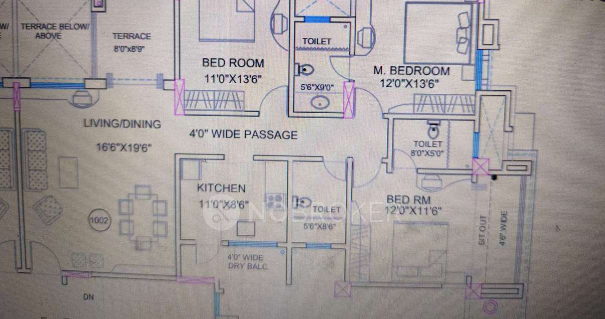 Single Room for Female In 3 BHK  In Kumar Sophronia, Kalyani Nagar In Kalyani Nagar