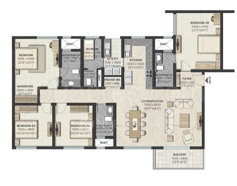 4 BHK Flat In Sobha Hrc Pristine, Jakkur For Sale  In Jakkur