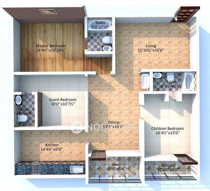 3 BHK Flat In Shubham Blooms for Rent  In Serilingampalle 