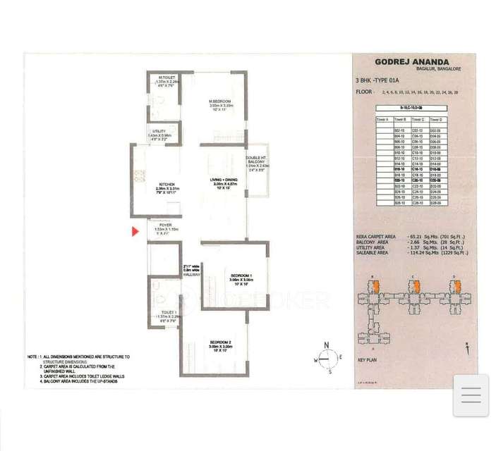3 BHK Flat In Godrej Ananda Phase 2 For Sale  In Bagalur