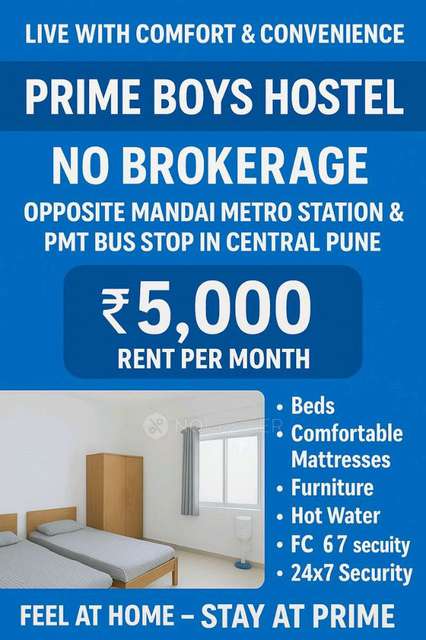 PG for Anyone in 351 Ankita Chambers Office No 12 , 3rd Floor Mandai , Near Gadikhana Pune City, Mandai, Shukrawar Peth, Pune, Maharashtra 411002, India