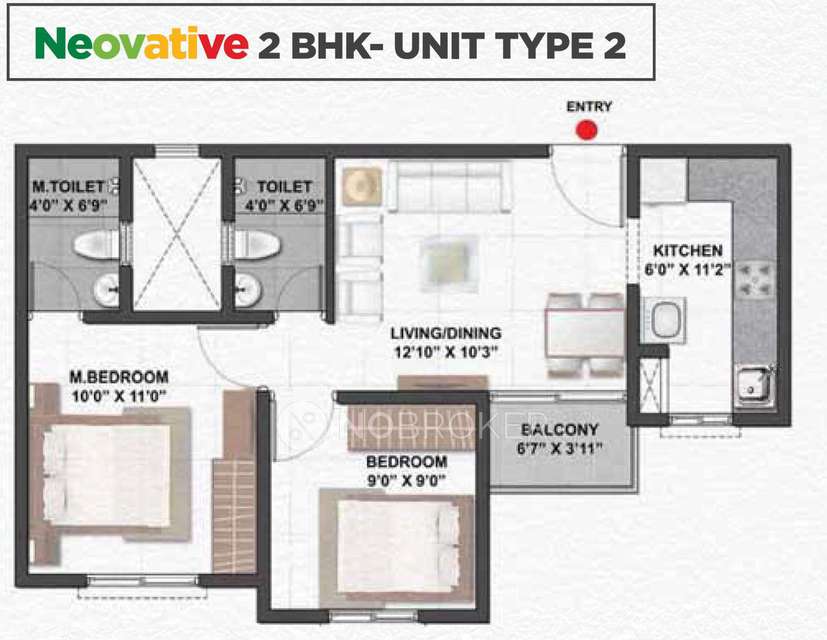 2 BHK Flat In Shriram Wyt Field -2, Bendiganahalli For Sale  In Bendiganahalli