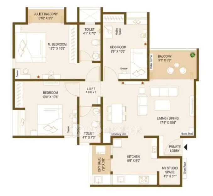 3 BHK Flat In Krisala 41cosmo for Rent  In Tathawade