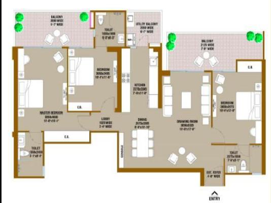 3 BHK Flat In Ska Siddharth Vihar For Sale  In Siddharth Vihar