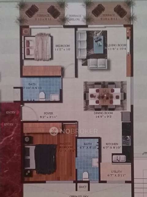 2 BHK Flat In Columbia Celestia Apartment, J. P. Nagar, Bengaluru For Sale  In J. P. Nagar, Bengaluru