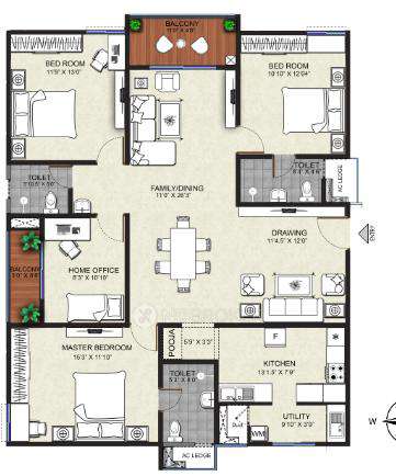 4 BHK Flat In Urbanrise Whispers Of Sky For Sale near Thoraipakkam