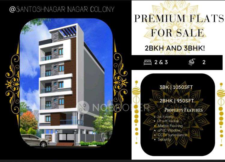 3 BHK Flat In Maq Appartments For Sale  In Mig-h-130b, Behind Masqati Dairy, Santosh Nagar, Hyderabad, Telangana 500059, India