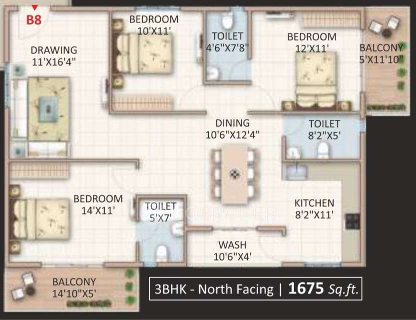 3 BHK Flat In Candeur Landmark For Sale  In Gunjur