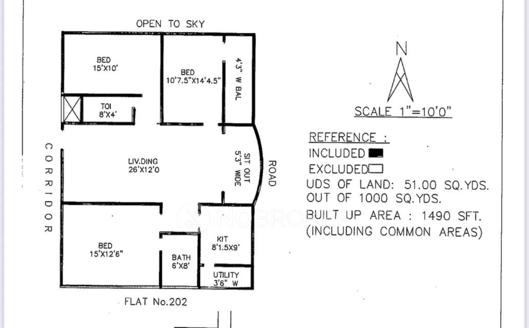3 BHK Flat In The Legend for Rent  In Basheer Bagh