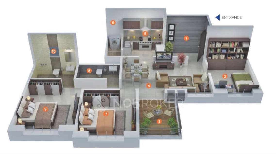 3 BHK Flat In Pate Life Montage  for Rent  In Sus