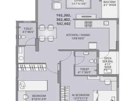 2 BHK Flat In Spaciability 18 Jewels For Sale  In Erandwane