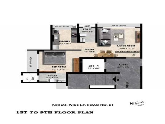 1 BHK Flat In Meghna Riviera  For Sale  In Goregaon West