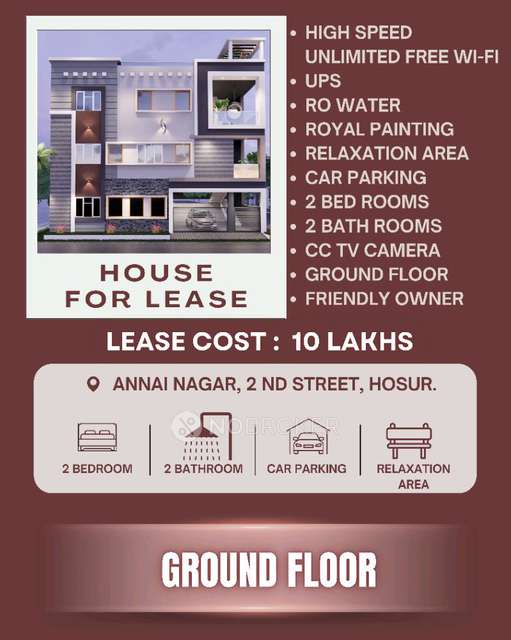 2 BHK House for Lease  In 34, Annai Nagar, Muneeswara Nagar, Hosur, Tamil Nadu 635109, India