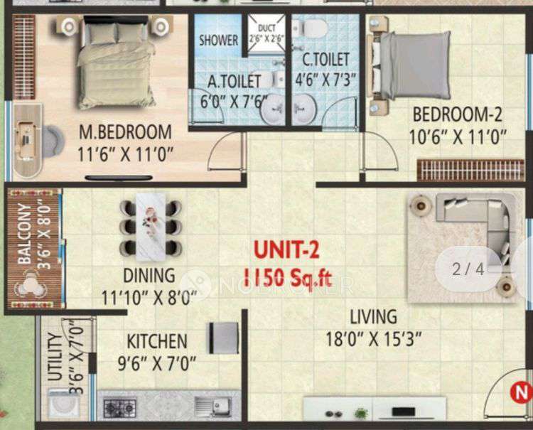 3 BHK Flat In M5 Devi Enclave For Sale  In  Banashankari