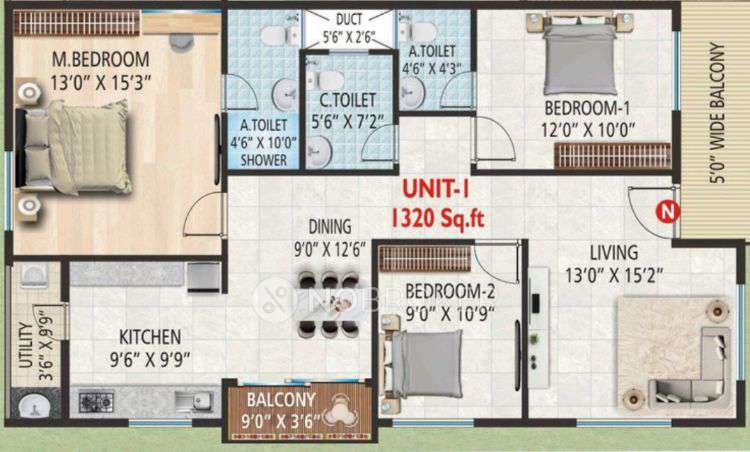 3 BHK Flat In M5 Devi Enclave For Sale  In  Banashankari
