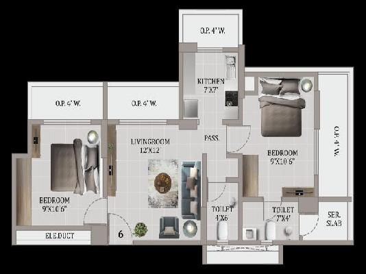 2 BHK Flat In Giriraj Sarvoday Greens For Sale  In Bhiwandi