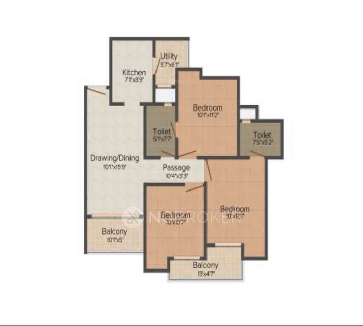 3 BHK Flat In Aba Cherry County For Sale  In Greater Noida