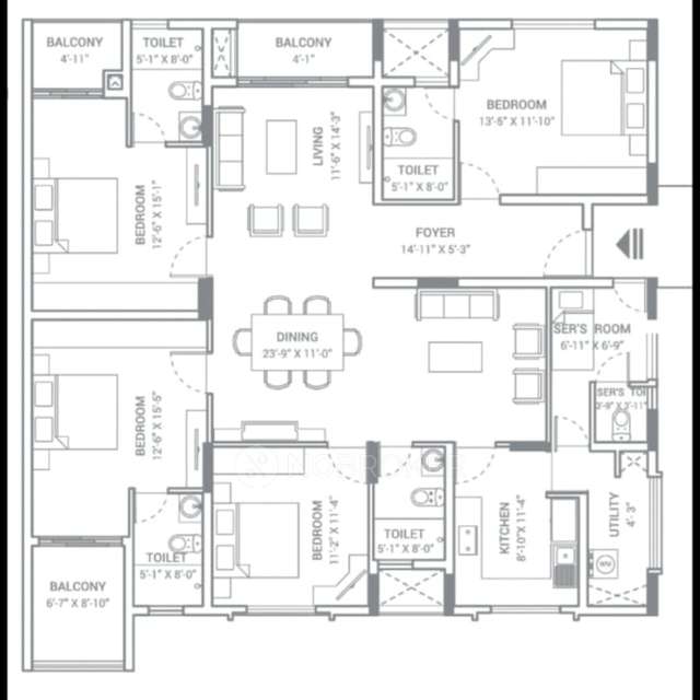 4 BHK Flat In Ohana 857 For Sale  In Kr Puram