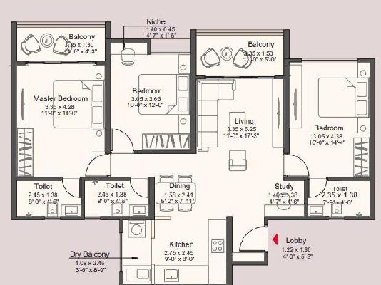 3 BHK Flat In Kohinoor Royale Towers For Sale  In Hinjawadi