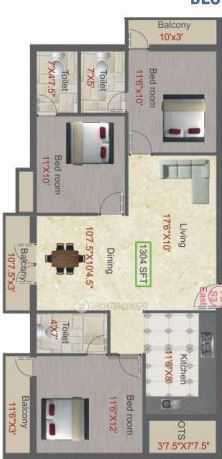 2 BHK Flat In Harinis Aishwaryam Phase 2 for Rent  In Selaiyur