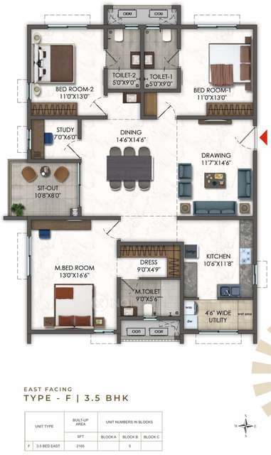 3 BHK Flat In Ramky One Odyssey For Sale  In Narsingi